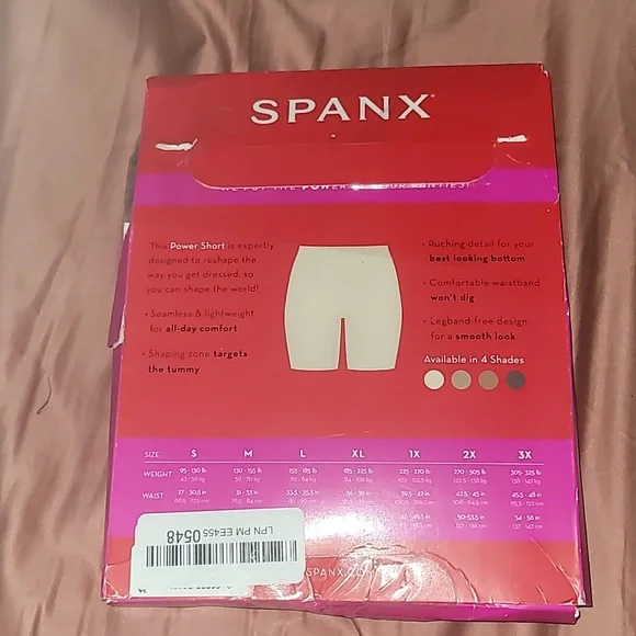 NWT SPANX Power Shorts Soft Nude 6 Inch Inseam Size Medium - Picture 5 of 6